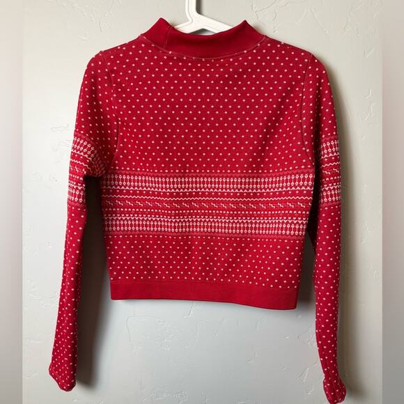 Fabletics Holly Fair Isle Seamless Long-Sleeve Athletic Sweater Top Large - Picture 5 of 7